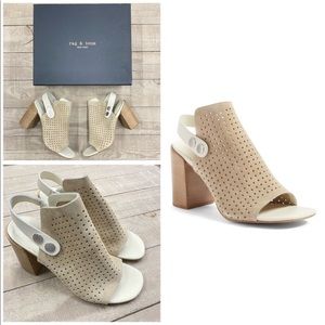Rag & Bone Leigh Sandal in Stucco Perforated Suede Size 6
